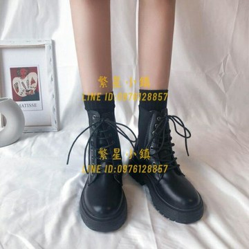 馬丁靴女百搭春秋單靴薄款英倫風短靴子【繁星小鎮】