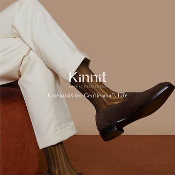 【正裝襪】KINNITSOCKS紳士襪立體拼色中筒正裝商務襪四季舒適