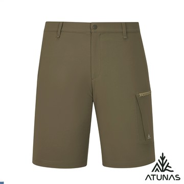 【ATUNAS 歐都納】男彈性五分褲A1PA2521M深橄綠