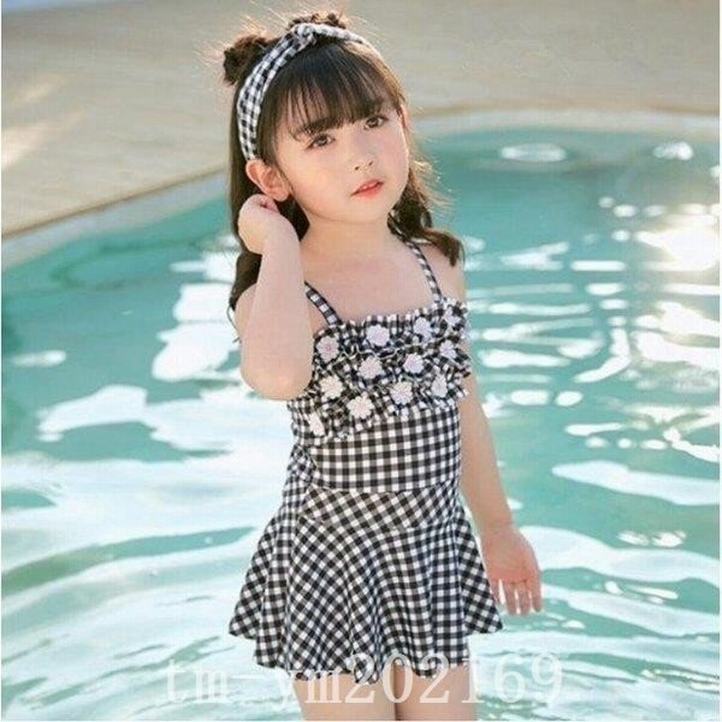 子供服水着花飾り女の子ワンピースチェック柄ベビー水着オフショルダーs Xlおしゃれキッズ水着スイミング可愛いきれいめリゾートビーチ 通販 Lineポイント最大0 5 Get Lineショッピング