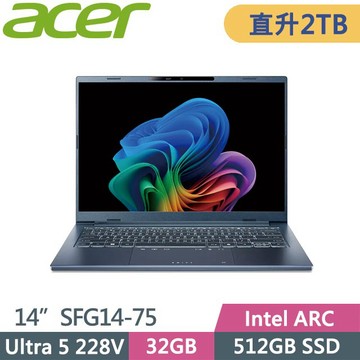 Acer Swift Go SFG14-75-5948 (Ultra 5 228V/32GB/2TB/Win11/14吋) 特仕