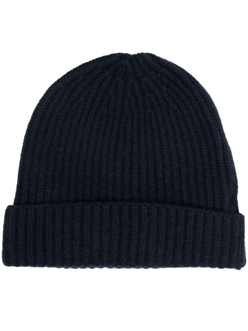 Boglioli - chunky ribbed-knit beanie - men - Cashmere - One Size - Blue