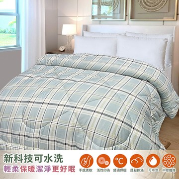 【多利寶寢具】INDIAN 可水洗印花雙人新科技抗菌羽絲絨被/棉被胎-布拉格