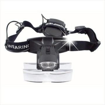 嫁接睫毛.美容拔粉刺專用!鬆緊帶頭戴式放大鏡(5組鏡片) [53195]