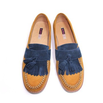 Classic Vintage Moccasin Tassel Loafers M1109A LandBlue