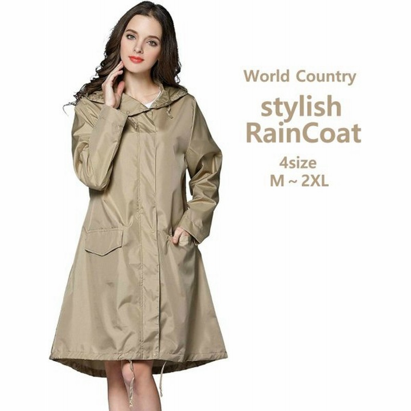 薄手 コート レインコート レディース 大人 かわいい レイン ロング丈 トレンチ Aライン ウインドブレーカー ワンピース 自転車ゴルフ レインウェア 通販 Lineポイント最大get Lineショッピング