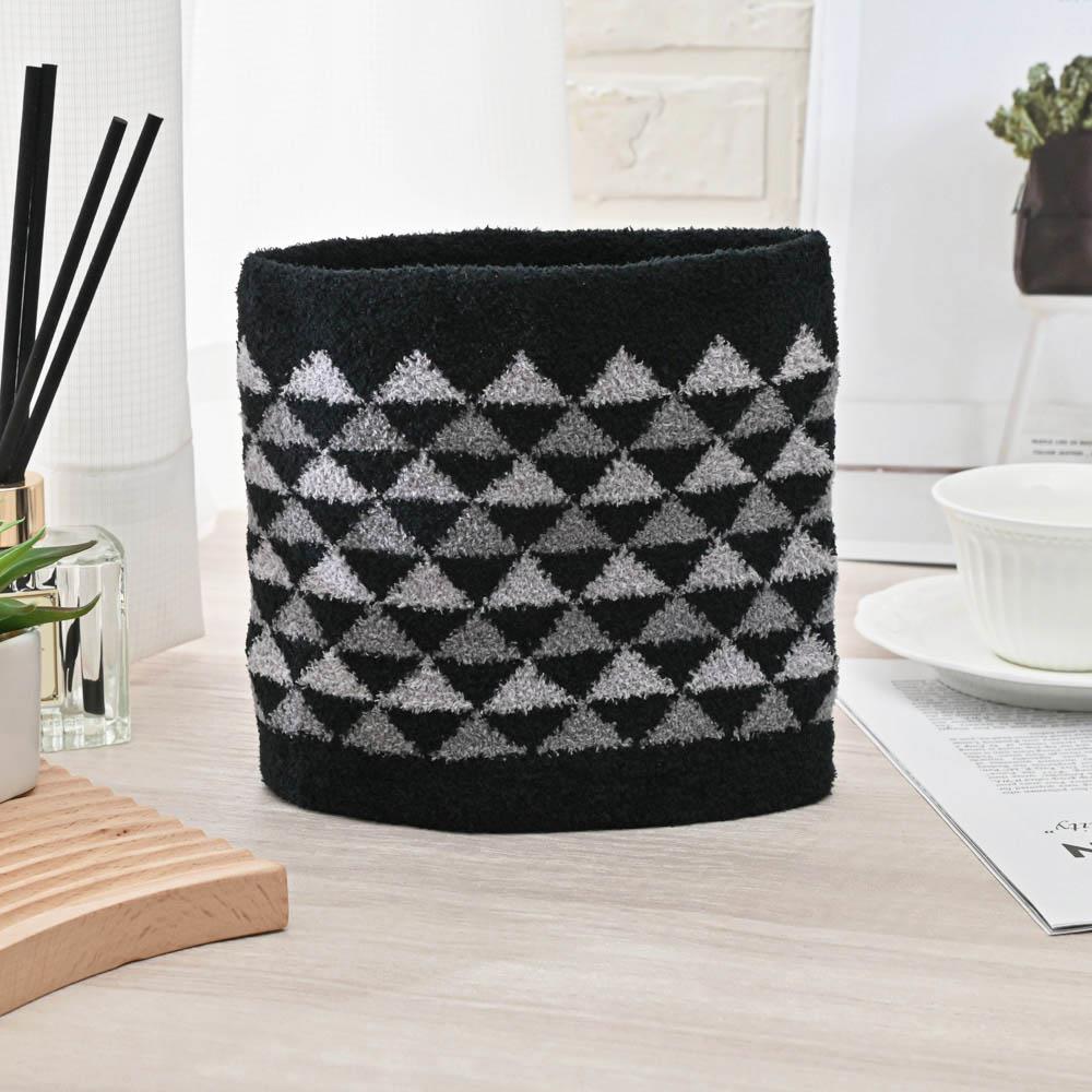 CB雙色三角形保暖圍脖-黑