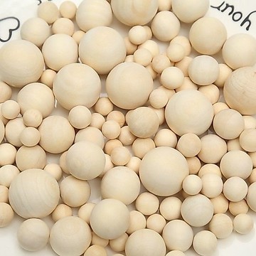 懶貓DIY💖 6-70mm實心圓球無孔木珠手作diy珠子圓禾木圓形木球文玩玉米球胚