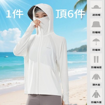 🔥現貨隔日達🔥UPF100 + 防曬外套女冰絲涼感 透氣輕量化戶外騎車防曬衣 寬鬆防紫外線防曬上衣