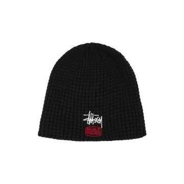 STUSSY 冷帽 WAFFLE SKULLCAP BUILT TOUGH 黑色 粗針毛帽 特殊款 ⫷ScrewCap⫸