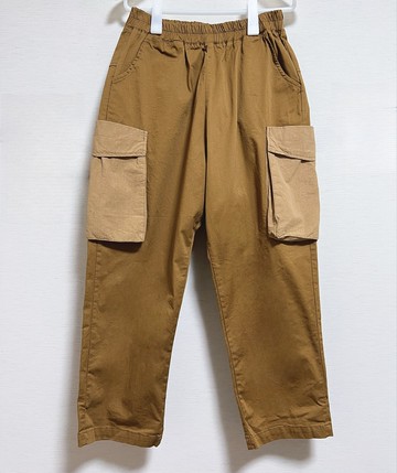 正韓 日系 鬆緊 彈力 大口袋 休閒褲