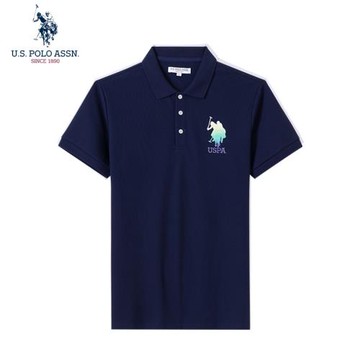 uspoloassn美國馬球協會 夏季男士大馬標短袖polo衫 翻領t恤半袖
