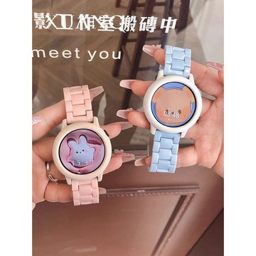 多巴胺配色 適用 三星 Galaxy Watch 6 5 4 果糖色亞克力錶帶 +PC框 時尚個性ins風 錶帶 腕帶