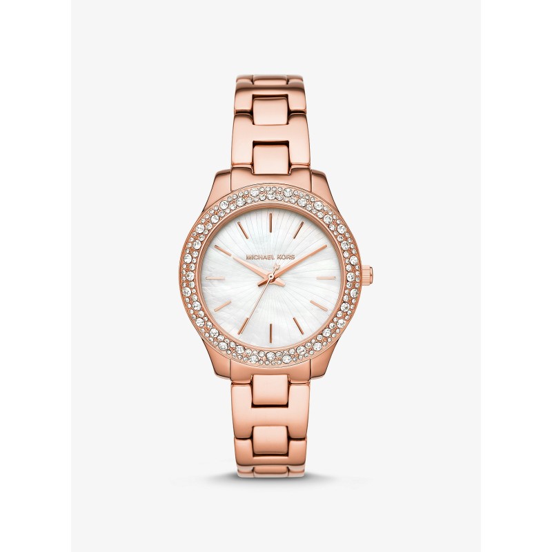 MICHAEL KORS レディース LILIANE 36MM GLITZ ウォッチ ローズゴールド ...