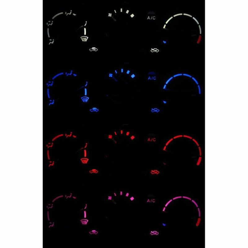 ジムニー JB23 後期 3連ダイヤルエアコン用LED照明 1台分セット LINEショッピング