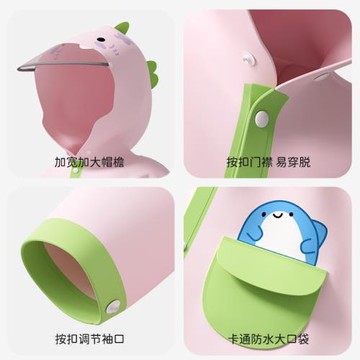 小萌鯊兒童雨衣雨鞋套裝女童全身防水幼兒園專用帶書包位寶寶雨披