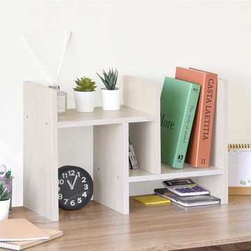 HOPMA家具 多功能桌上型收納伸縮書架 台灣製造 層架 置物架-寬33-61 X 深20X 高35cm