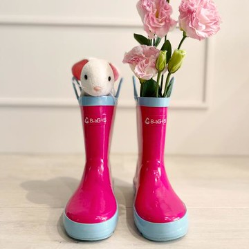 B.aG+S  兒童提把雨鞋 22103 山茶粉