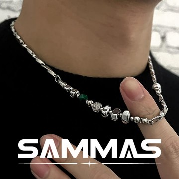 SAMMAS 莫比烏斯串珠 明星同款 鈦鋼項鍊 飾品 項鏈 項鍊男 項鍊女 嘻哈項鍊 男生項鍊 古巴鍊 古巴鏈 情侶項鍊