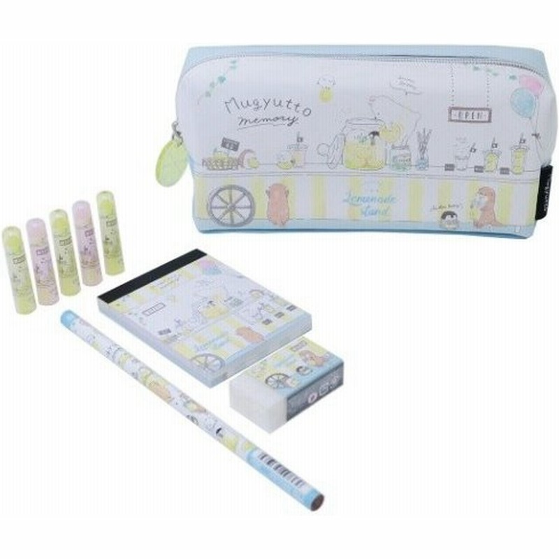 文房具セット むぎゅっとメモリー 5点文具セット なつの思い出テーマ 女の子 おしゃれ 小学生 中学生 筆箱 消しゴム 鉛筆 メモ帳 通販 Lineポイント最大0 5 Get Lineショッピング
