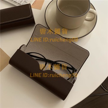 復古純色簡約眼鏡盒 太陽墨鏡盒女文藝日系輕巧便攜眼鏡防摔收納盒【雲木雜貨】