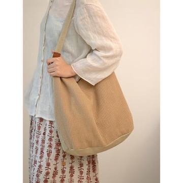 庸庸文藝棉麻帆布包原創托特包女包大容量上班通勤布包女手提夏季