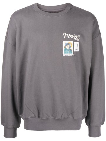 Musium Div. - graphic-print sweatshirt - men - Cotton - S - Grey