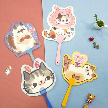 O-CAT－扇扇惹人愛 祝福卡。JGC-205。