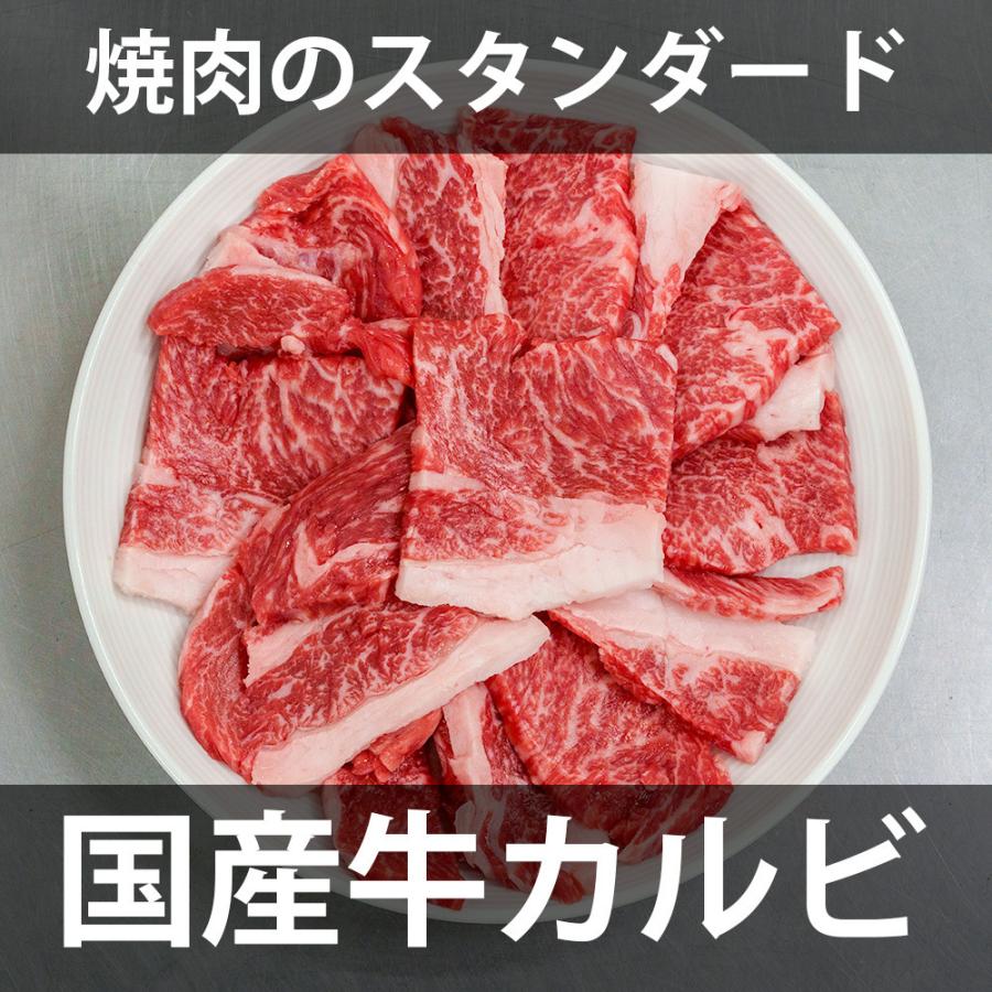 国産牛 焼肉 カルビ 400g ＋ 赤身400g 二種盛り合わせ 冷凍 ばら凍結 焼き肉 バーベキュー BBQ