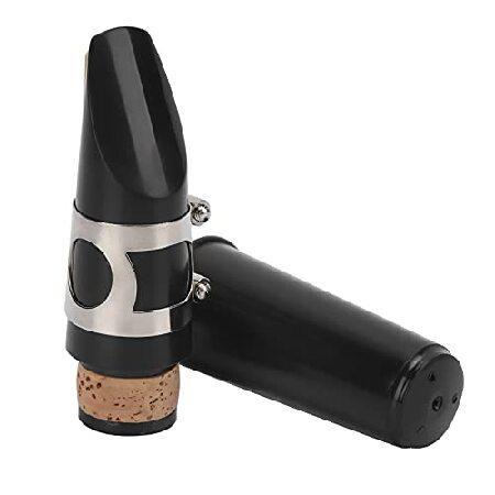 Clarinet Mouthpiece Kit, 5Pcs Ligature Cap Reed Cushion Instrument Mouthpieces Professional Accessories for Replacement(black)