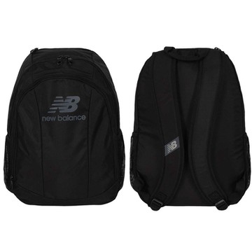 NEWBALANCE 大型後背包-雙肩包 肩背包 旅行包 LAB23181BK 黑灰