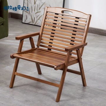中式楠竹 單人折疊椅 戶外 陽臺懶人便攜涼椅 折疊竹椅子 可折疊 家用[PP0514062]