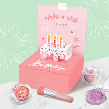 [預購]【CLINIQUE 倩碧】小花腮紅生日快樂禮盒 🎁獅子座生日禮物♌ 祝你天天開心好氣色💗 生日禮物推薦