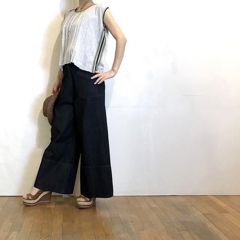 Pizzo Bianco ノースリーブニット ニュアンスプリーツ ベスト ピッツォ