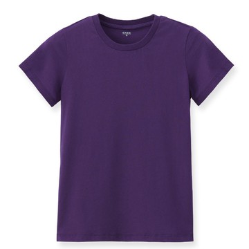 【ERSS】經典純棉圓領素色T恤 紫色【K70034】