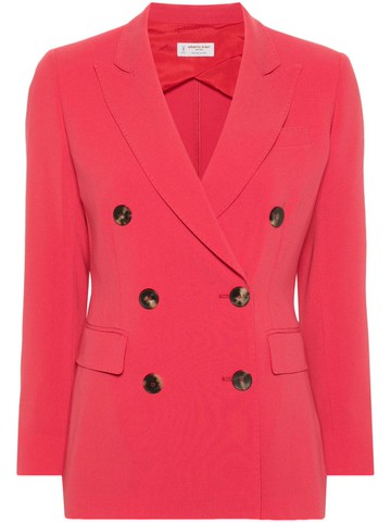 Alberto Biani - double-breasted blazer - women - Triacetate/Acetate/Polyester/Polyester - 44 - Pink