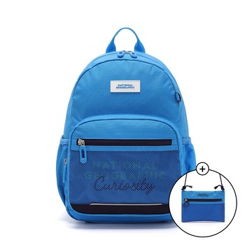 【2件組】兒童 PICNIC 後背包／後背包+隨行掛繩包 - 藍色