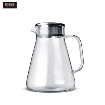 【仙德曼SADOMAIN】天幕耐熱玻璃直火花茶壺1200ml（附贈10mm矽膠材質耐熱壺墊）
