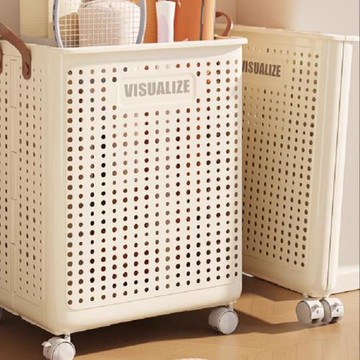 日本進口瑜伽墊收納筐帶輪運動整理神器羽毛球收納健身器材置物架