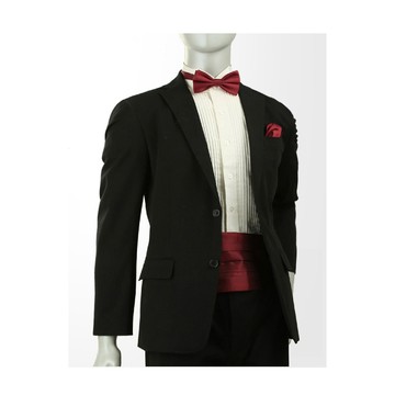 狐狸姬，新郎結婚男腰帶腰封領結糾糾(腰封+領結) 酒紅