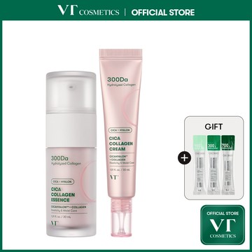 [VT] CICA 膠原蛋白精華 30ml 面霜 30ml 肌膚彈力 300 Da 低分子膠原蛋白下