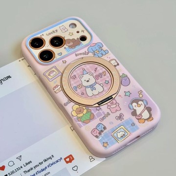 360度旋轉支架 磁吸無線充 適用於 蘋果 iPhone 17 16 15 14 Pro Max 手機殼 防摔殼 保護殼