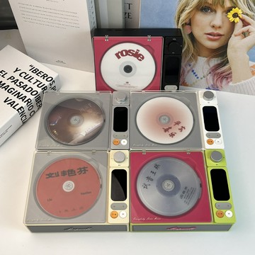 巴音盒復古cd機專輯CD機光盤音樂播放器便攜式藍牙音音箱送禮好物【北歐家居生活】