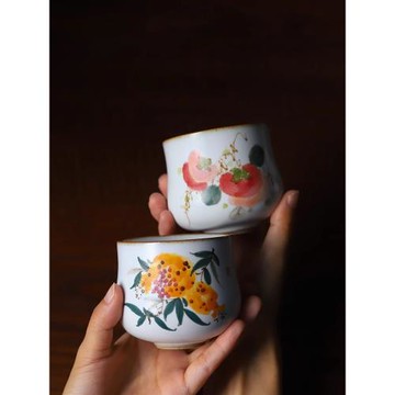 景德鎮陶瓷喝茶杯 手工主人杯暖手單杯 煮茶圍爐杯子個人專用茶具