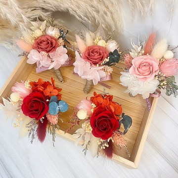 FengFlower 【不凋玫瑰胸花】不凋花/婚禮/胸花
