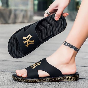 拖鞋男夏季外穿潮牌踩屎感防滑耐磨涼拖家用軟底按摩運動沙灘涼鞋