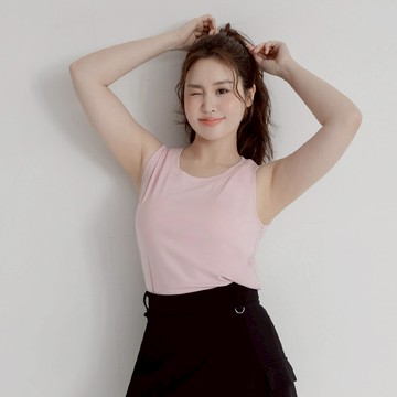 【PolyLulu】 日常基礎百搭圓領背心 中大尺碼上衣