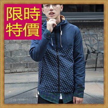 防風外套男夾克-日系修身流行時尚男連帽外套63j50【獨家進口】【米蘭精品】
