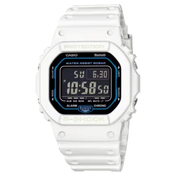 CASIO 卡西歐 G-SHOCK 藍芽連線電子錶 DW-B5600SF-7  白色