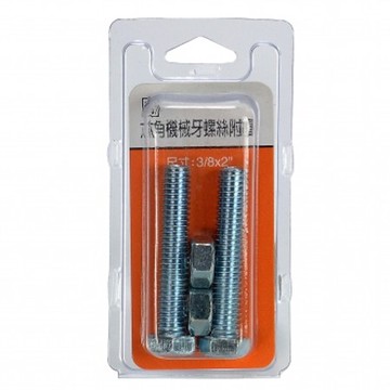 367六角機械牙附帽3/8x2"